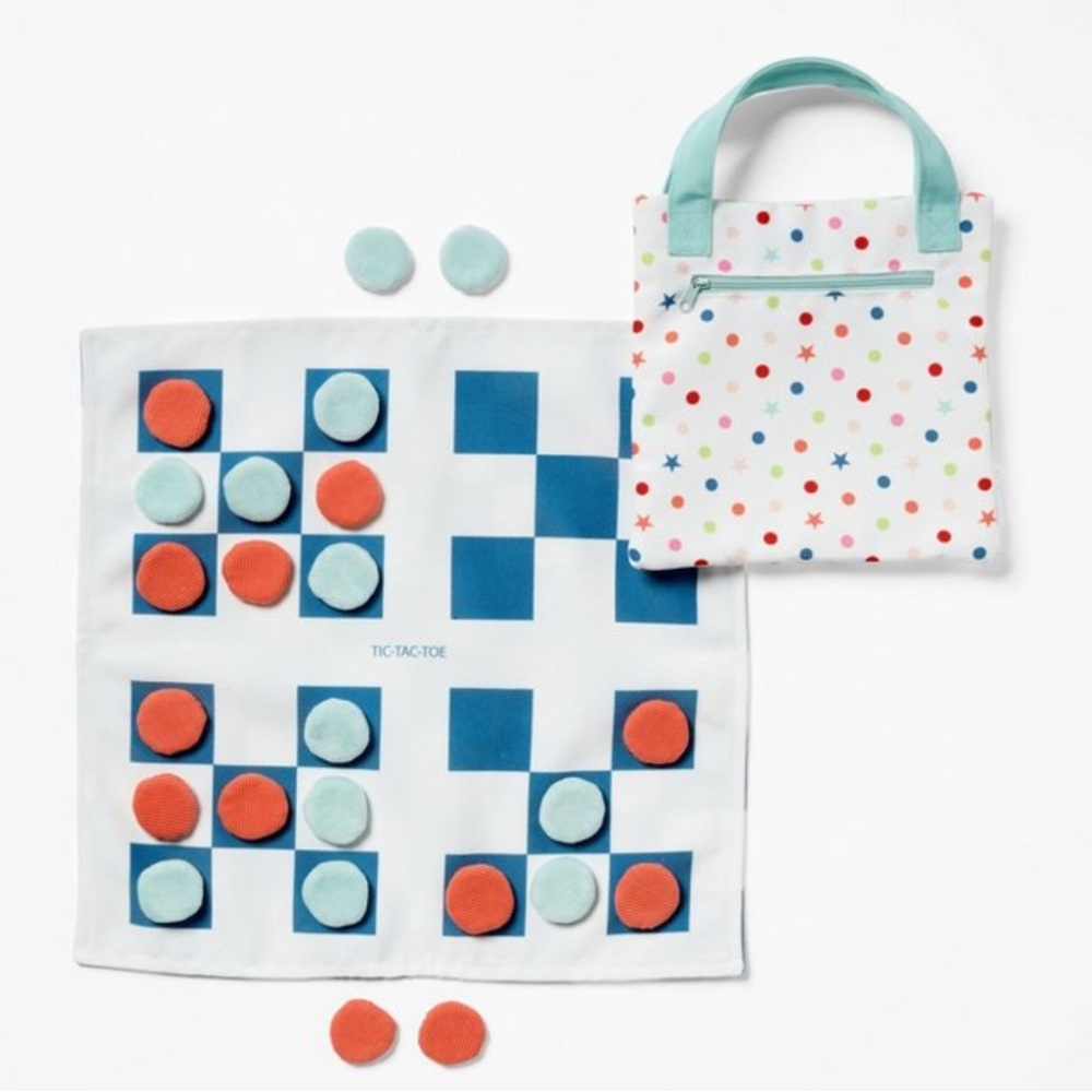 NWT Target Pillowfort 2 in 1 Checker Board Tic Tac Toe and Travel Canvas Bag
